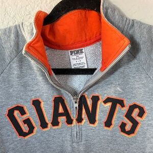 Victoria's Secret PINK SF Giants Gray and Orange Sweatshirt